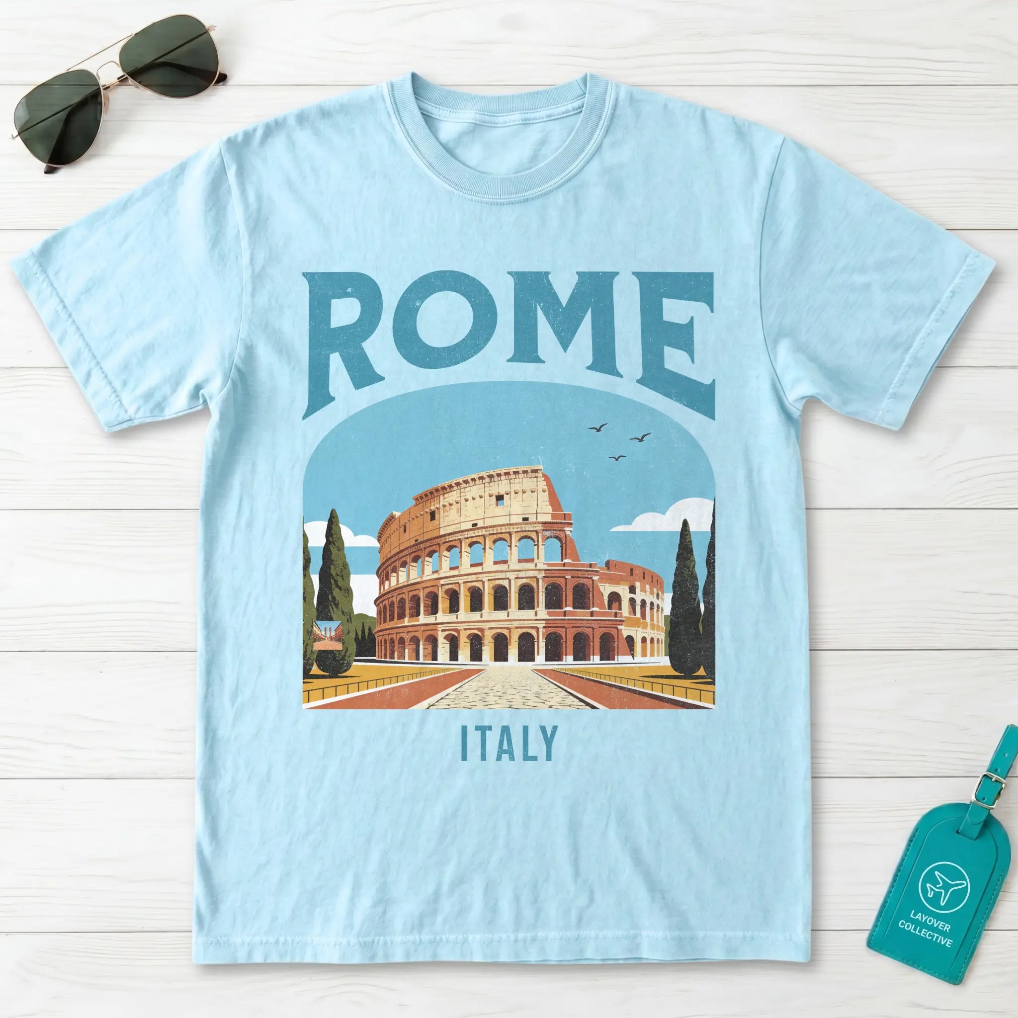 Rome Italy Vintage Travel Poster T-Shirt