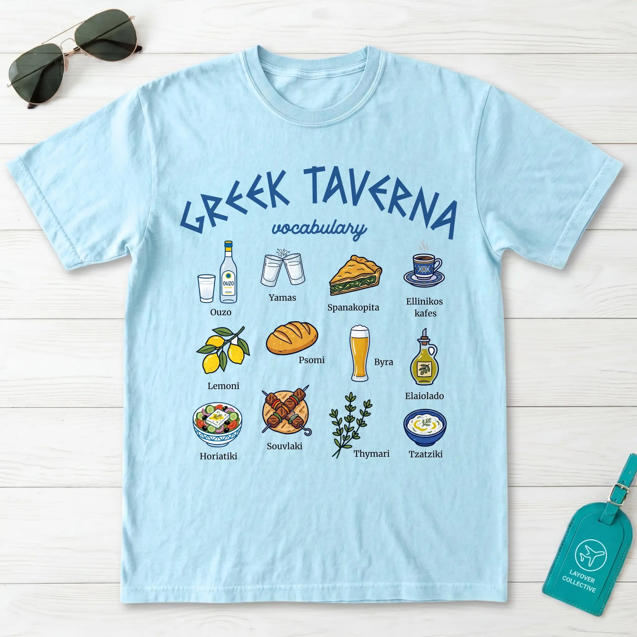 Greek Taverna Vocabulary T-Shirt