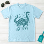 Nessie Believe Floral Folk Art T-Shirt