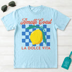 Amalfi Coast Lemon Checkerboard La Dolce Vita Graphic T-Shirt