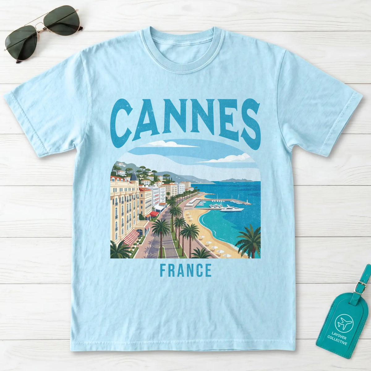 Cannes France Vintage Travel Poster T-Shirt