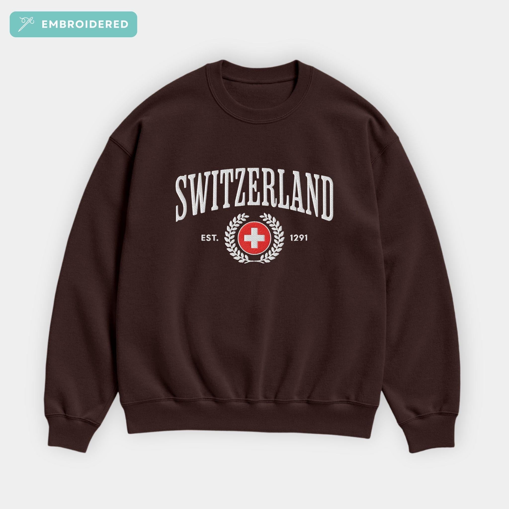 Switzerland Crest Embroidered Sweatshirt