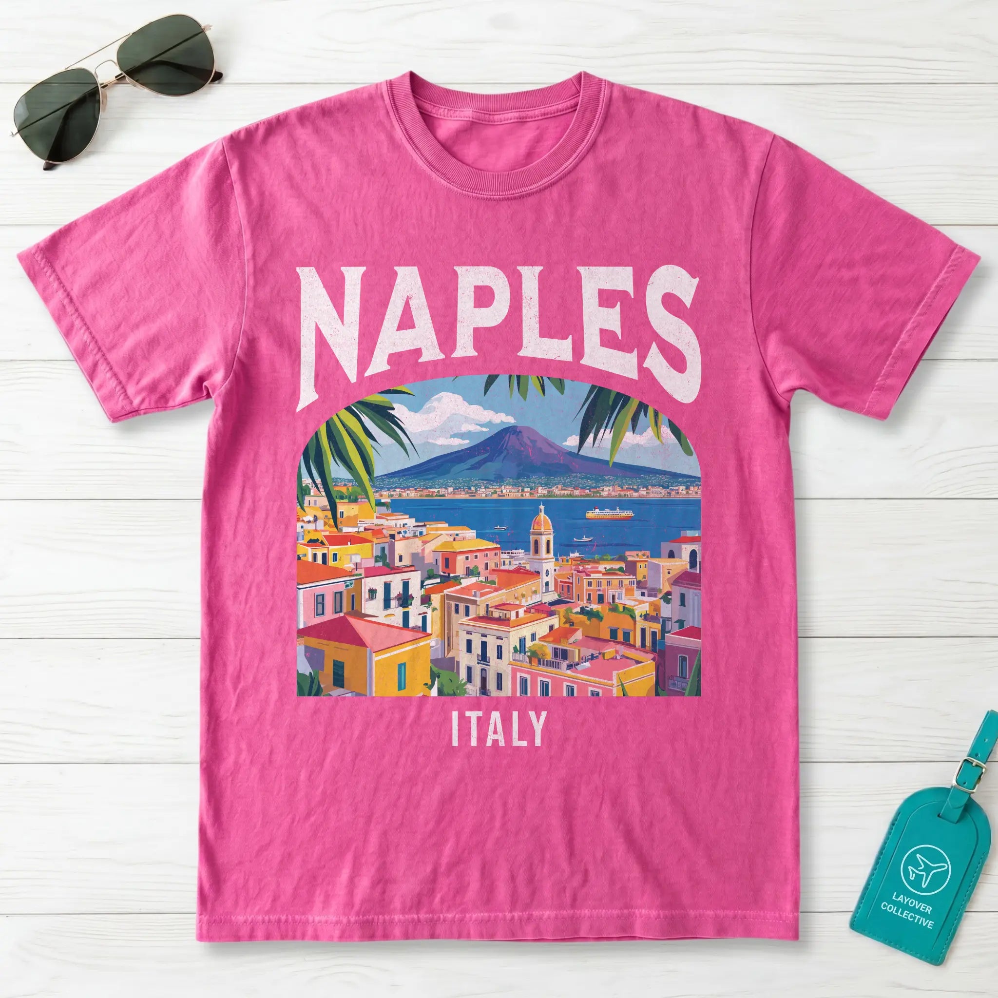 Naples Italy Vintage Travel Poster T-Shirt