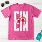 Cin Cin Italian Cheers Wine Graphic T-Shirt