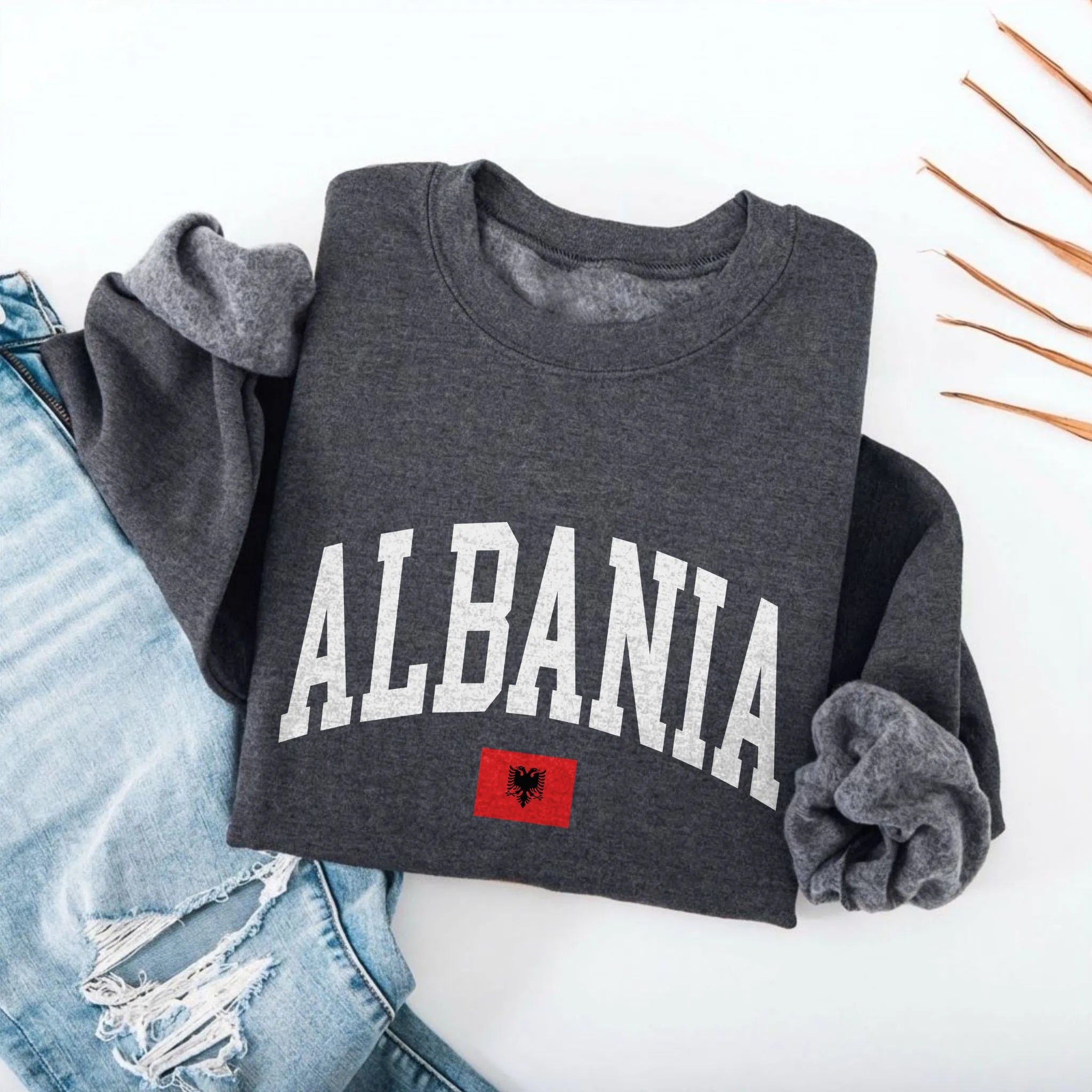 Albania Collegiate Flag Sweatshirt