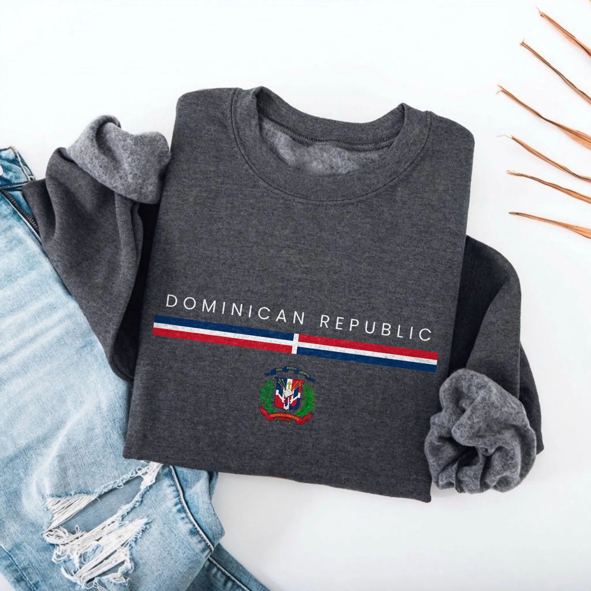 Dominican Republic Flagline Sweatshirt