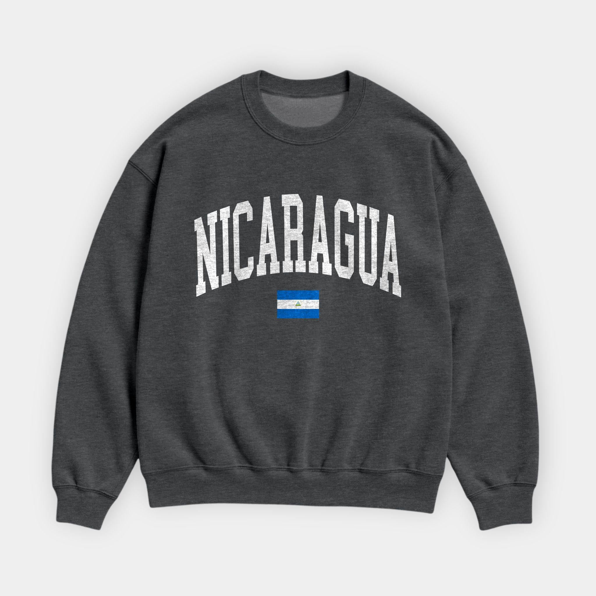 Nicaragua Collegiate Flag Sweatshirt
