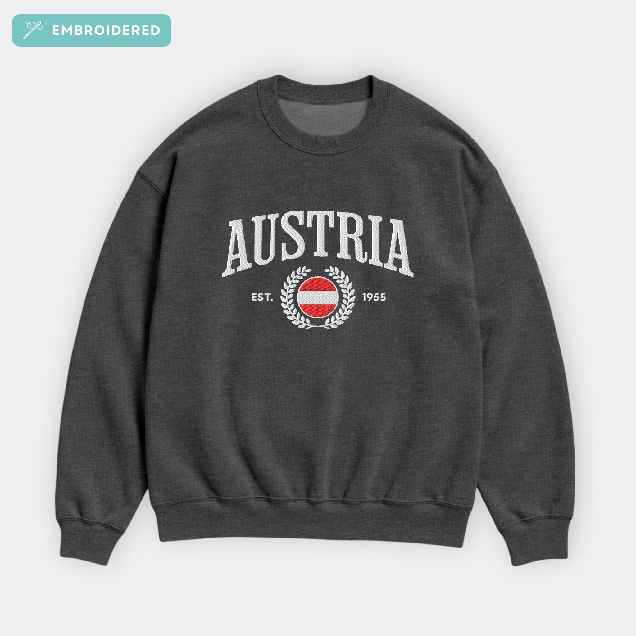 Austria Crest Embroidered Sweatshirt