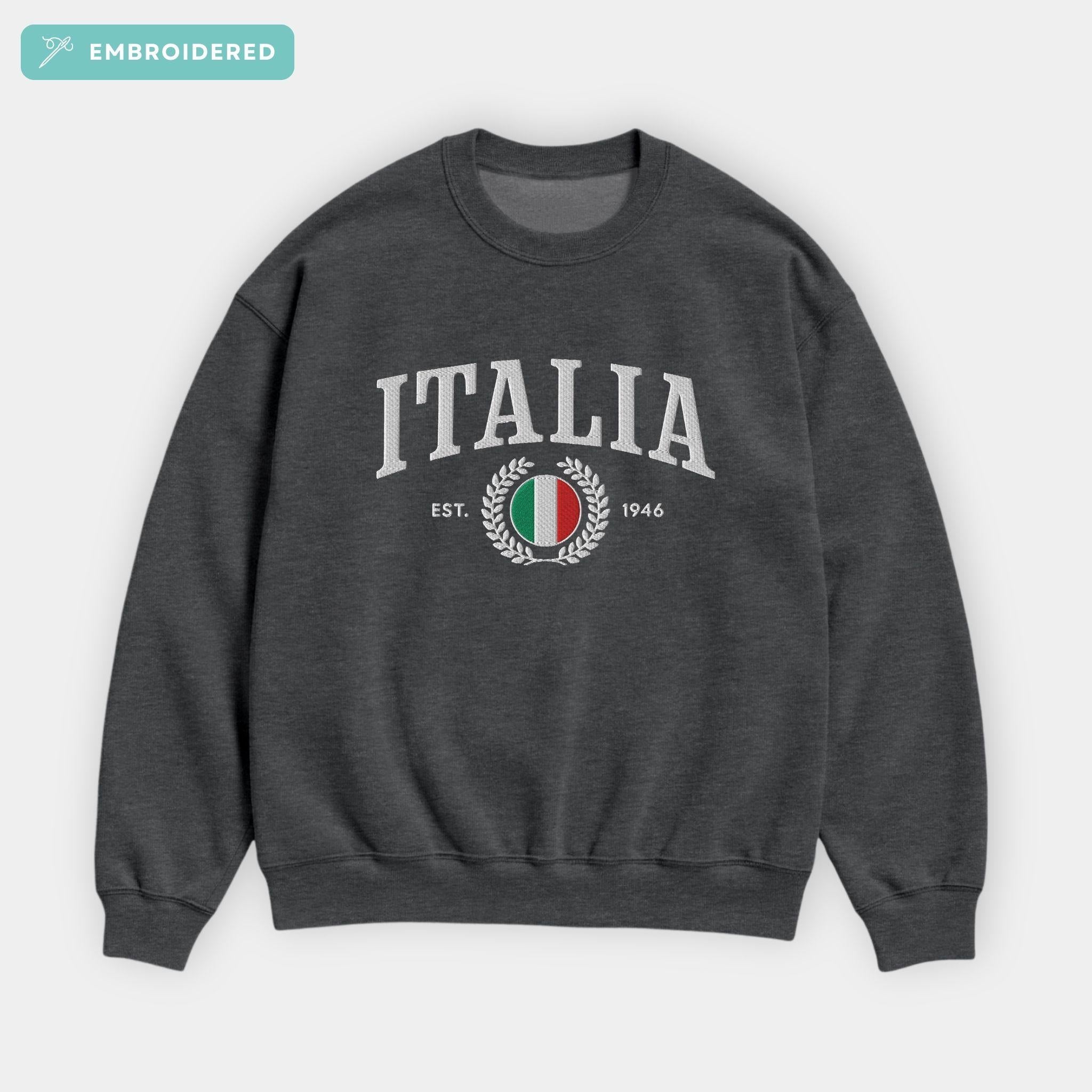 Italia Crest Embroidered Sweatshirt
