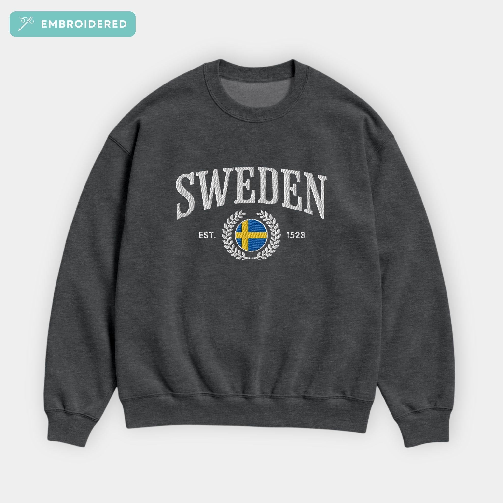 Sweden Crest Embroidered Sweatshirt