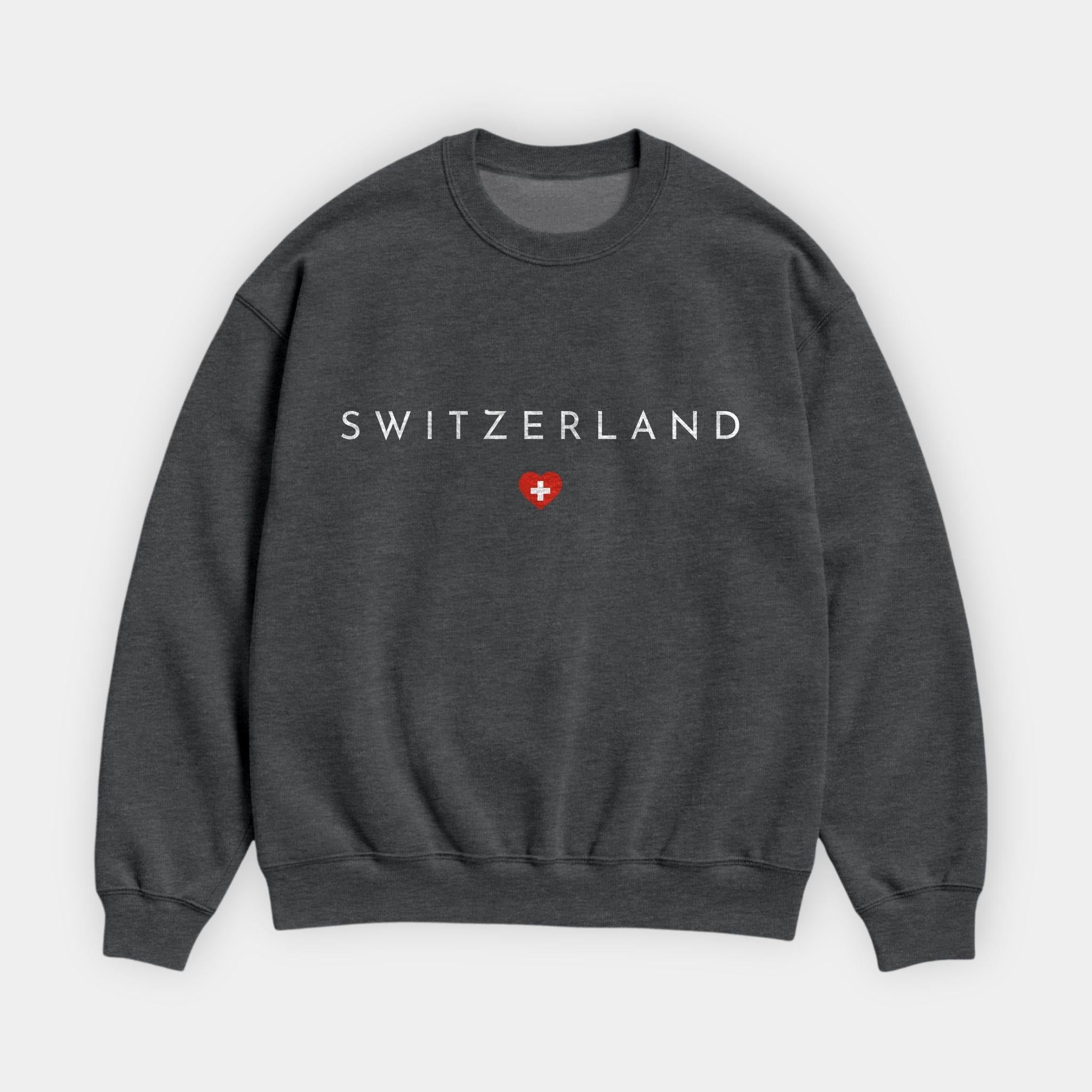 Switzerland Minimal Flag Sweatshirt