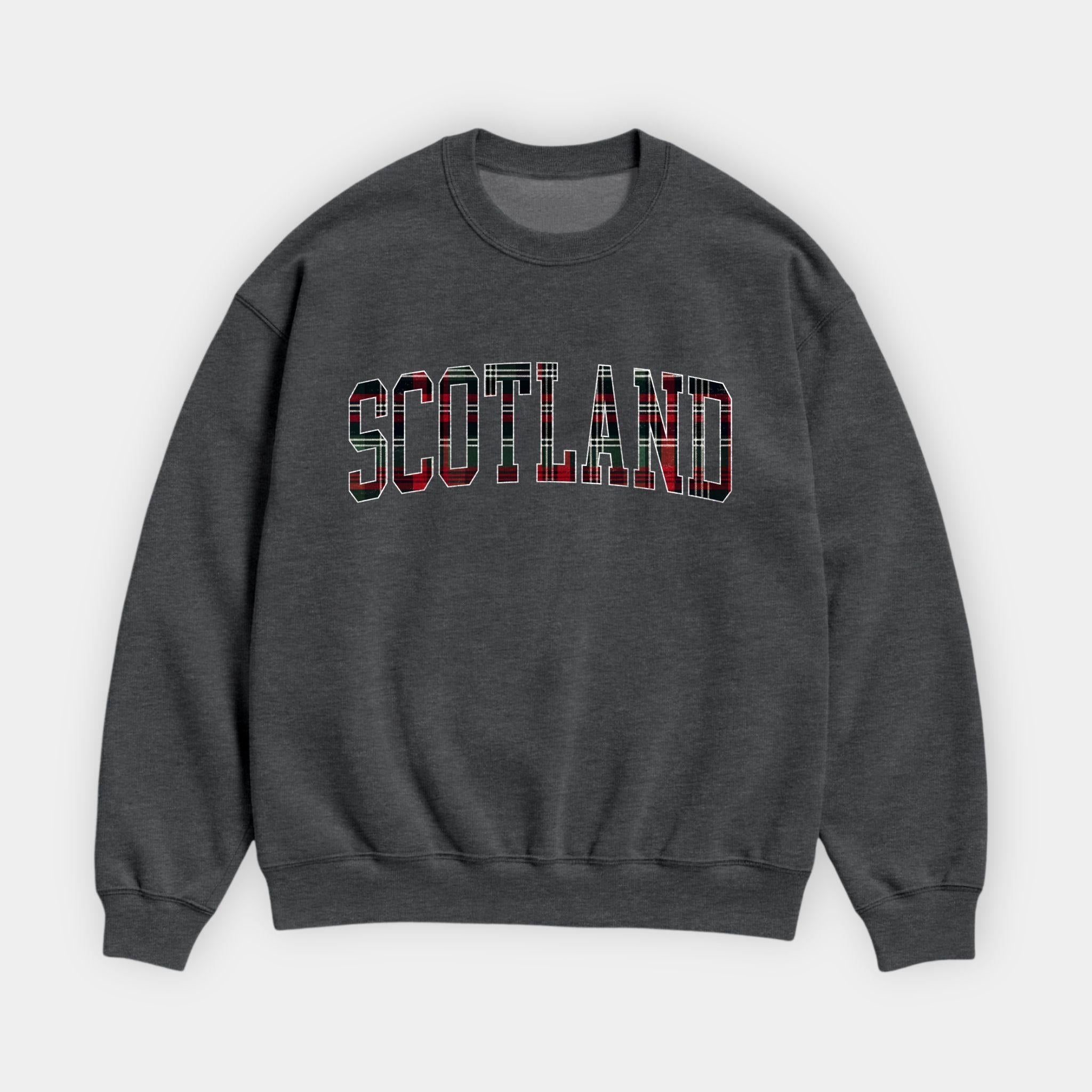 Scotland Tartan Letter Sweatshirt