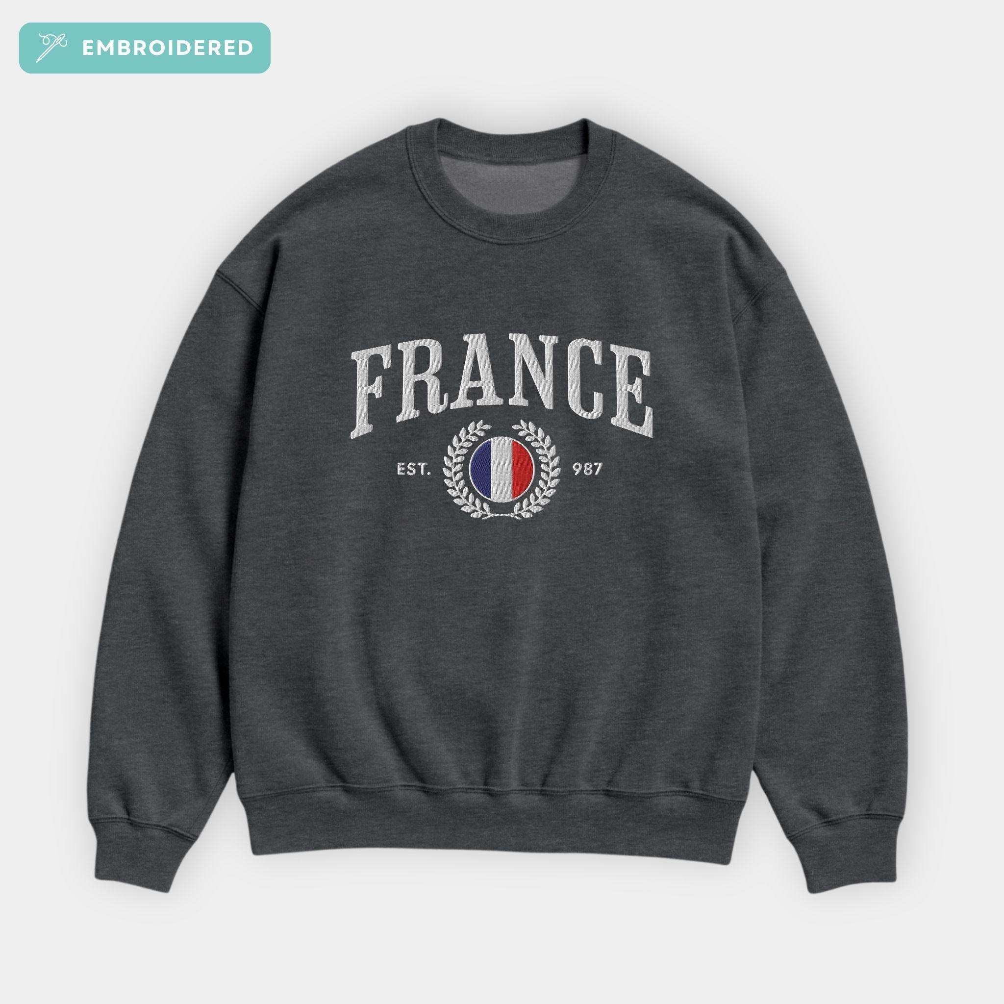 France Crest Embroidered Sweatshirt