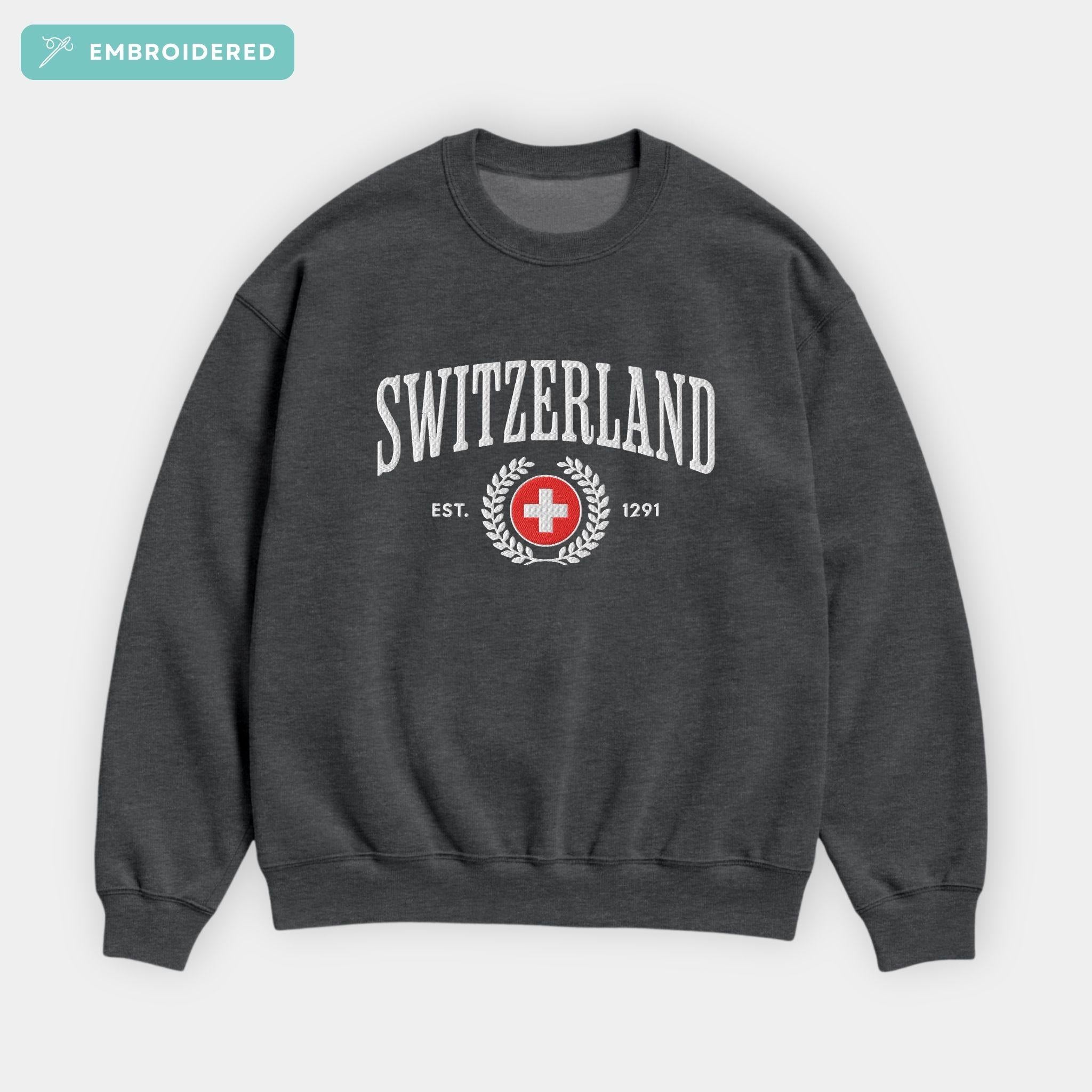 Switzerland Crest Embroidered Sweatshirt