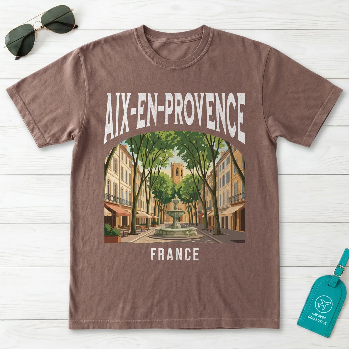 Aix En Provence France Vintage Travel Poster T-Shirt