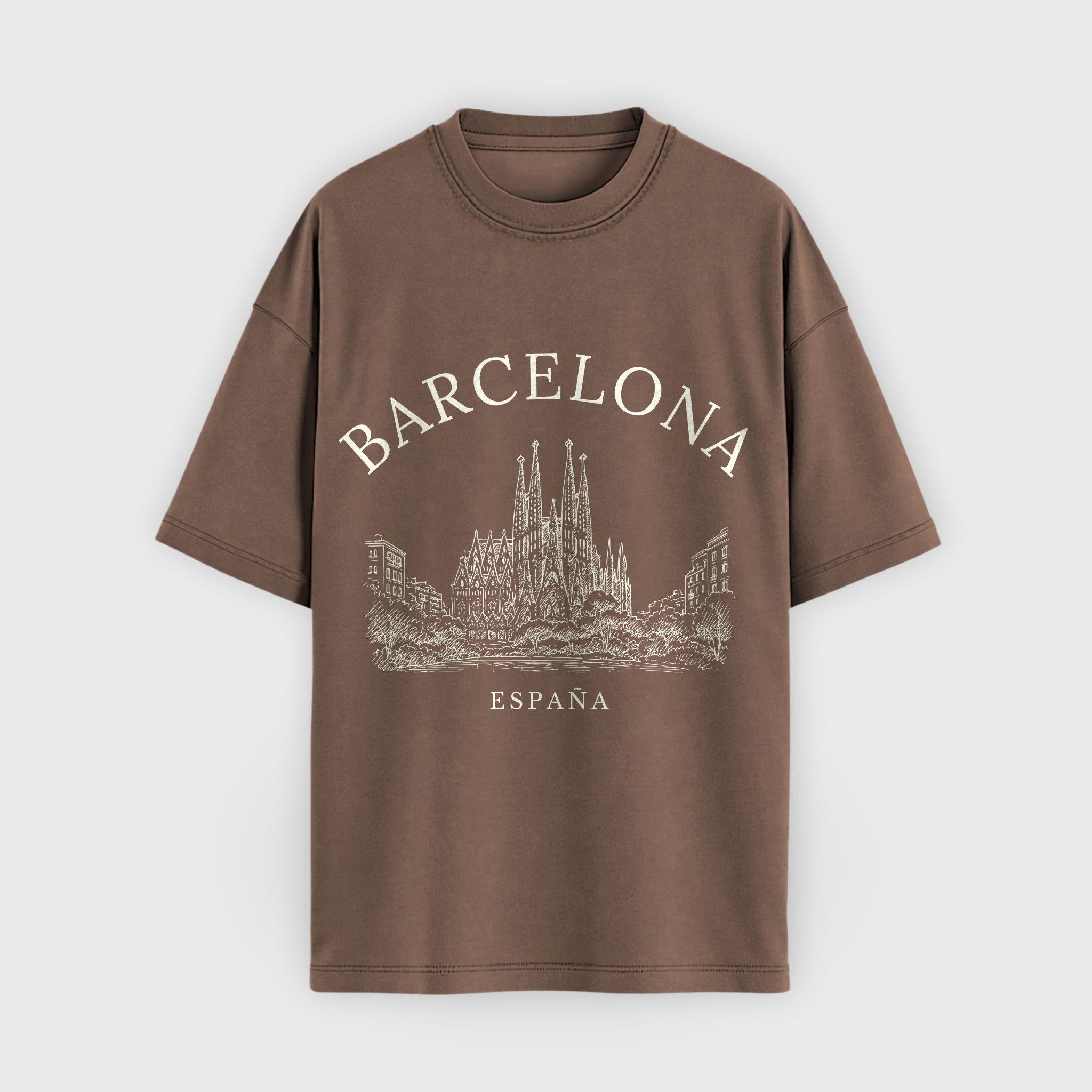 Barcelona Vintage Sketch T-Shirt