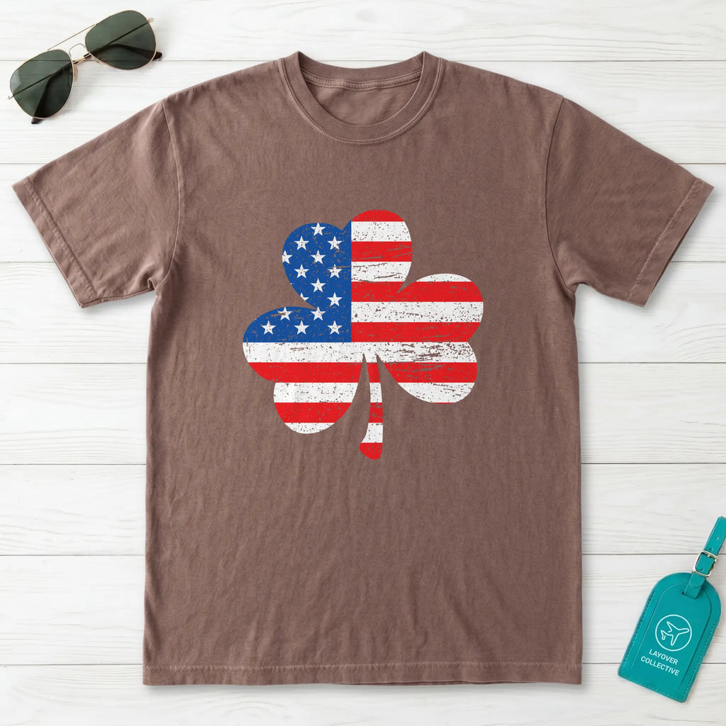 American Flag Shamrock T-Shirt