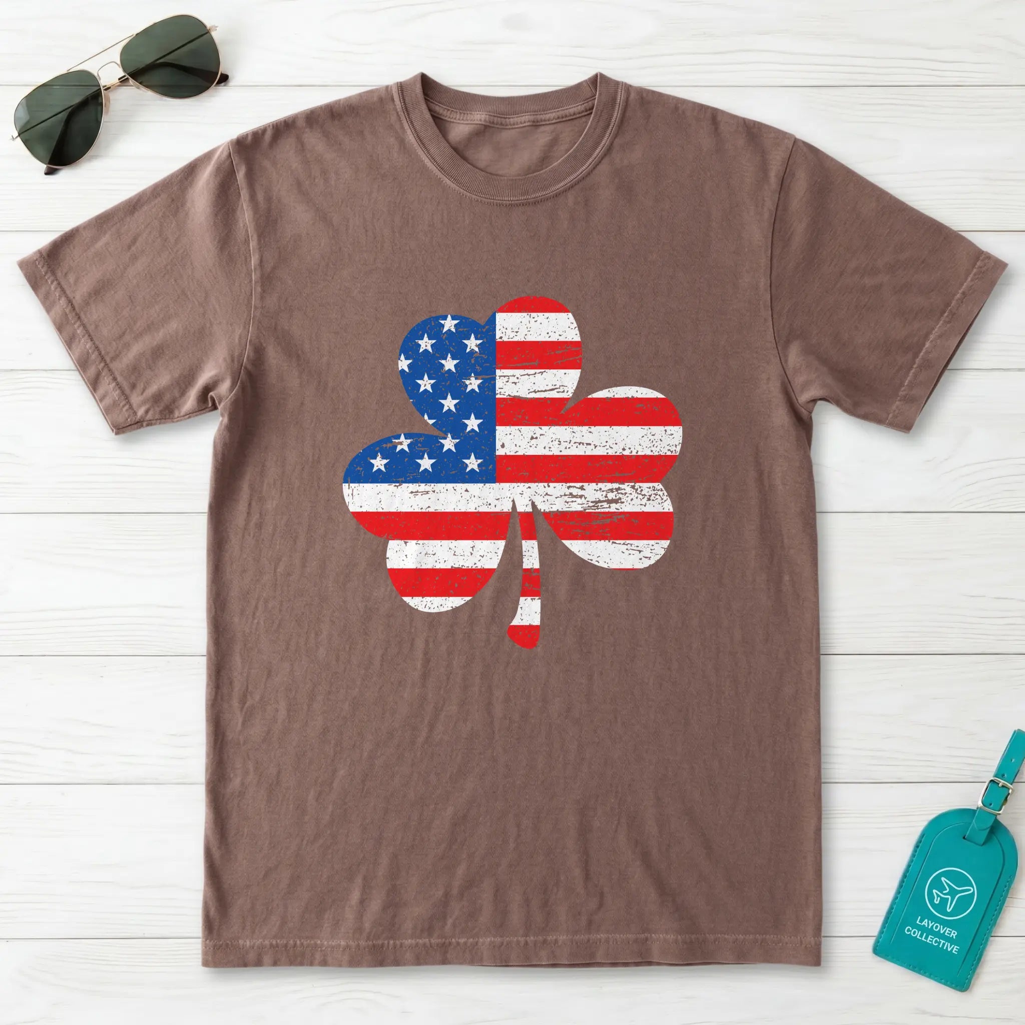 American Flag Shamrock T-Shirt