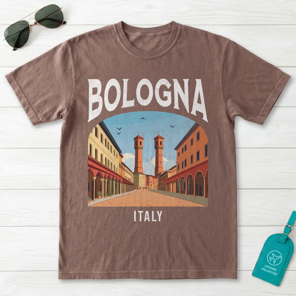 Bologna Italy Vintage Travel Poster T-Shirt