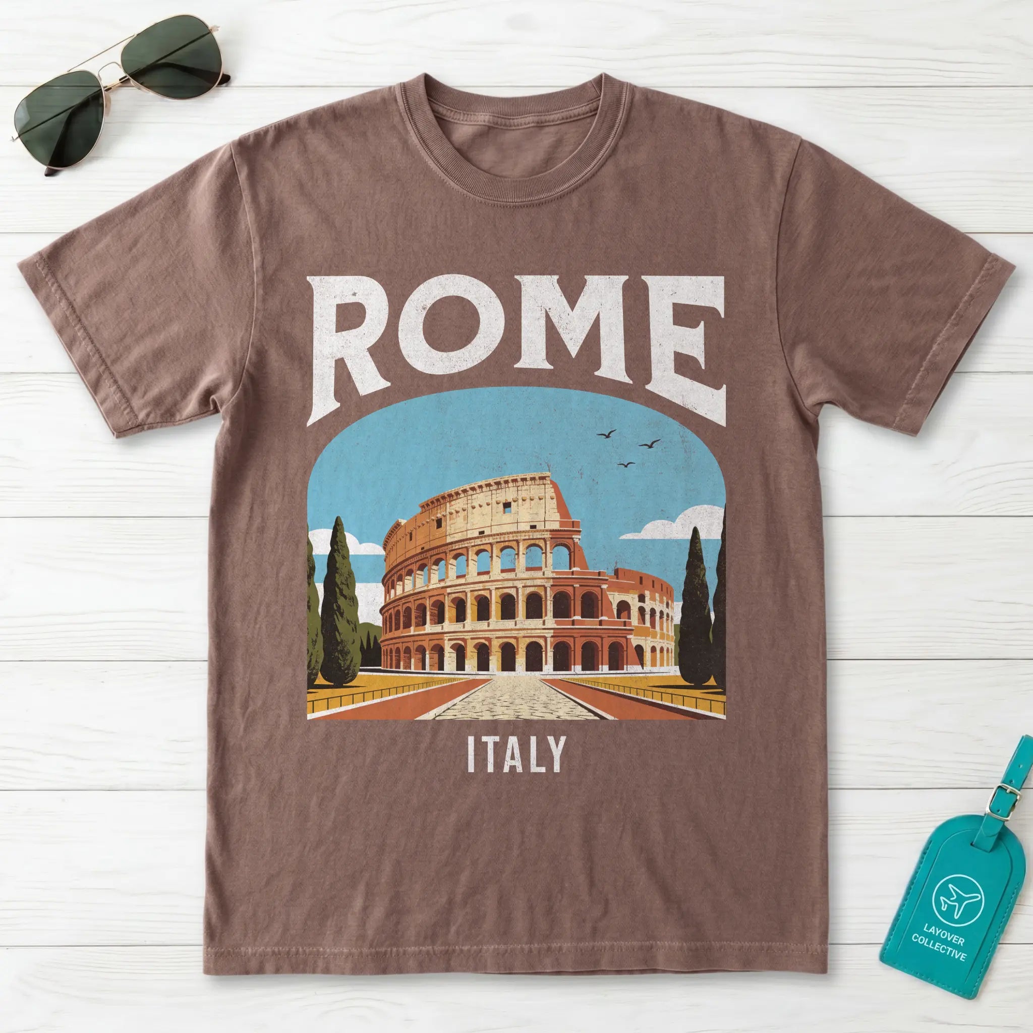 Rome Italy Vintage Travel Poster T-Shirt