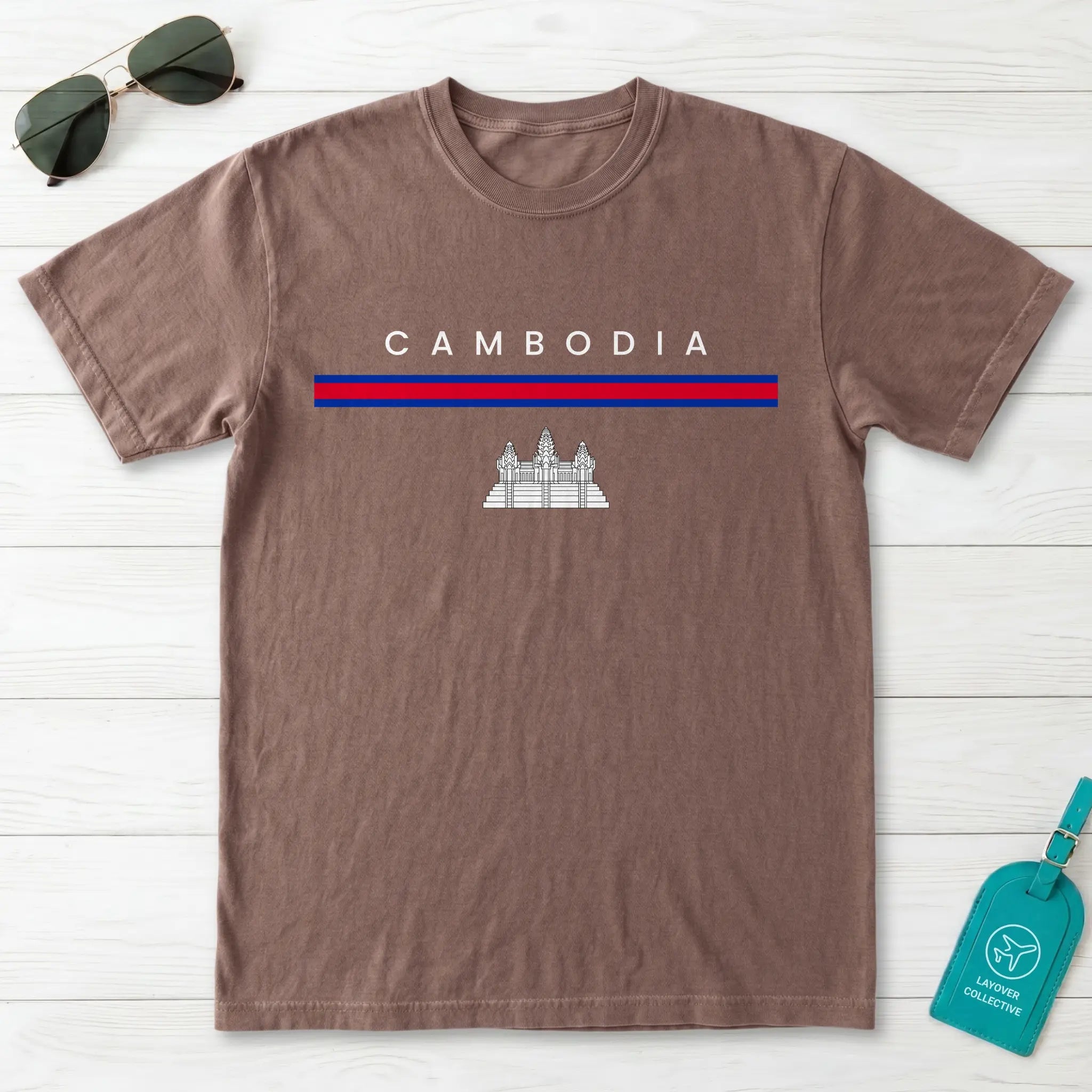 Cambodia Flagline T-Shirt