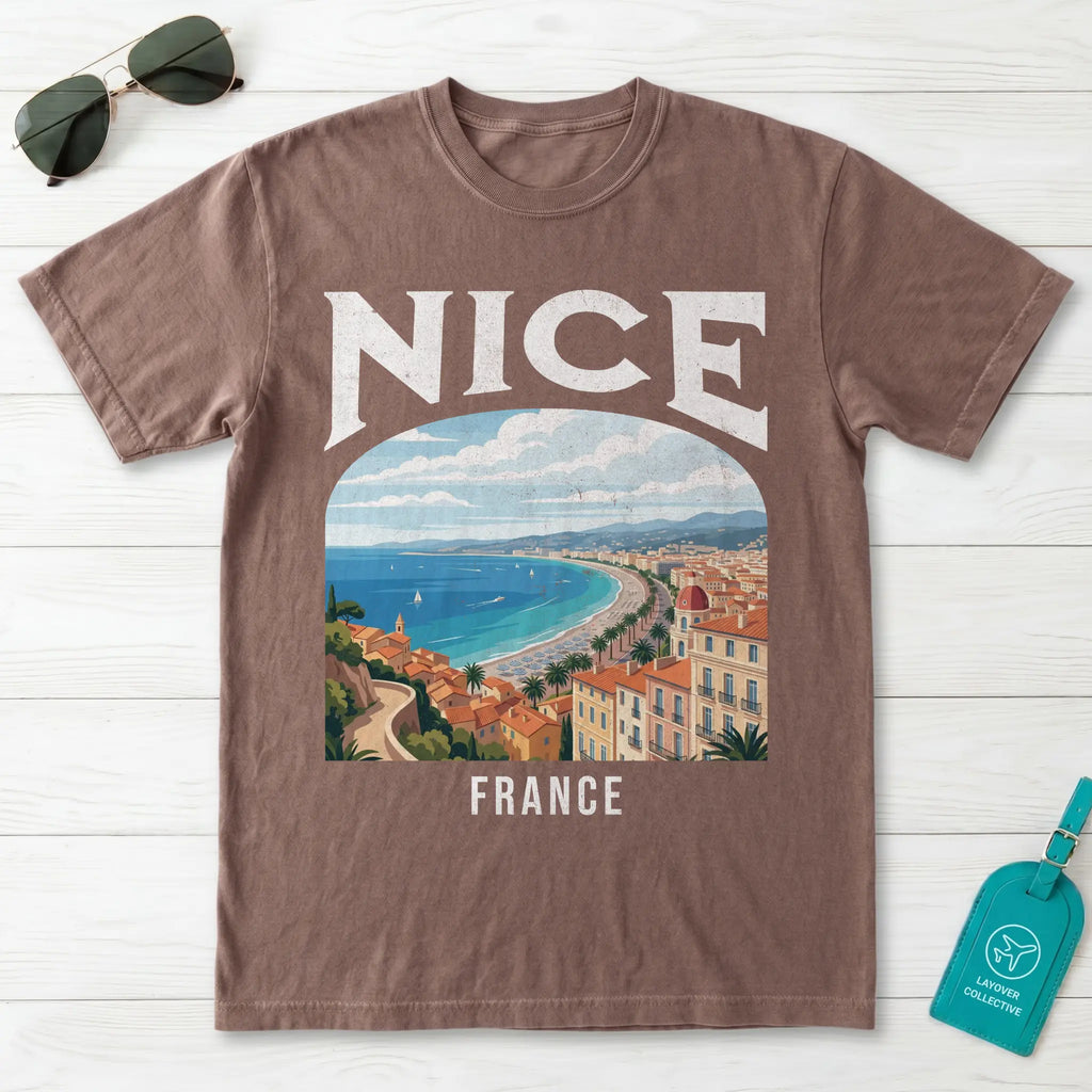 Nice France Vintage Travel Poster T-Shirt