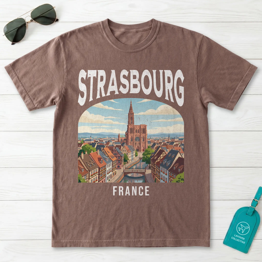 Strasbourg France Vintage Travel Poster T-Shirt