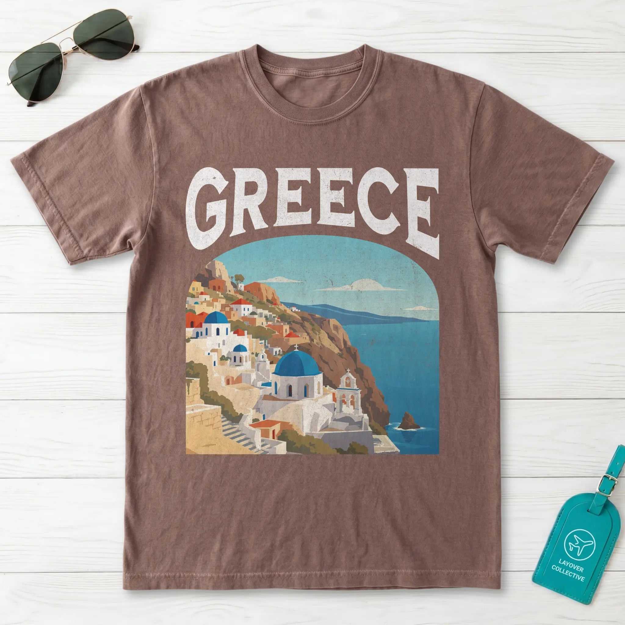 Greece Vintage Travel Poster T-Shirt