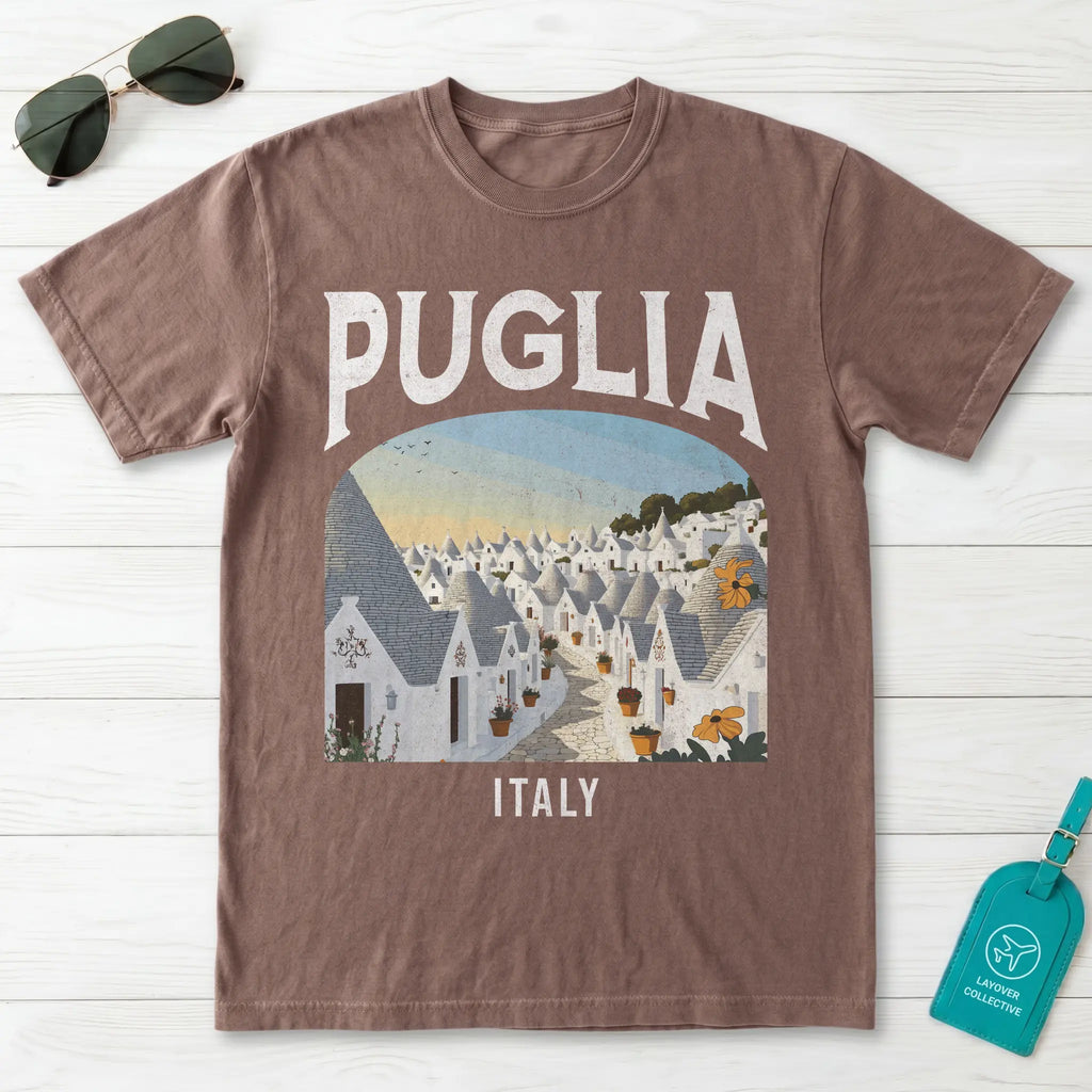 Puglia Italy Vintage Travel Poster T-Shirt