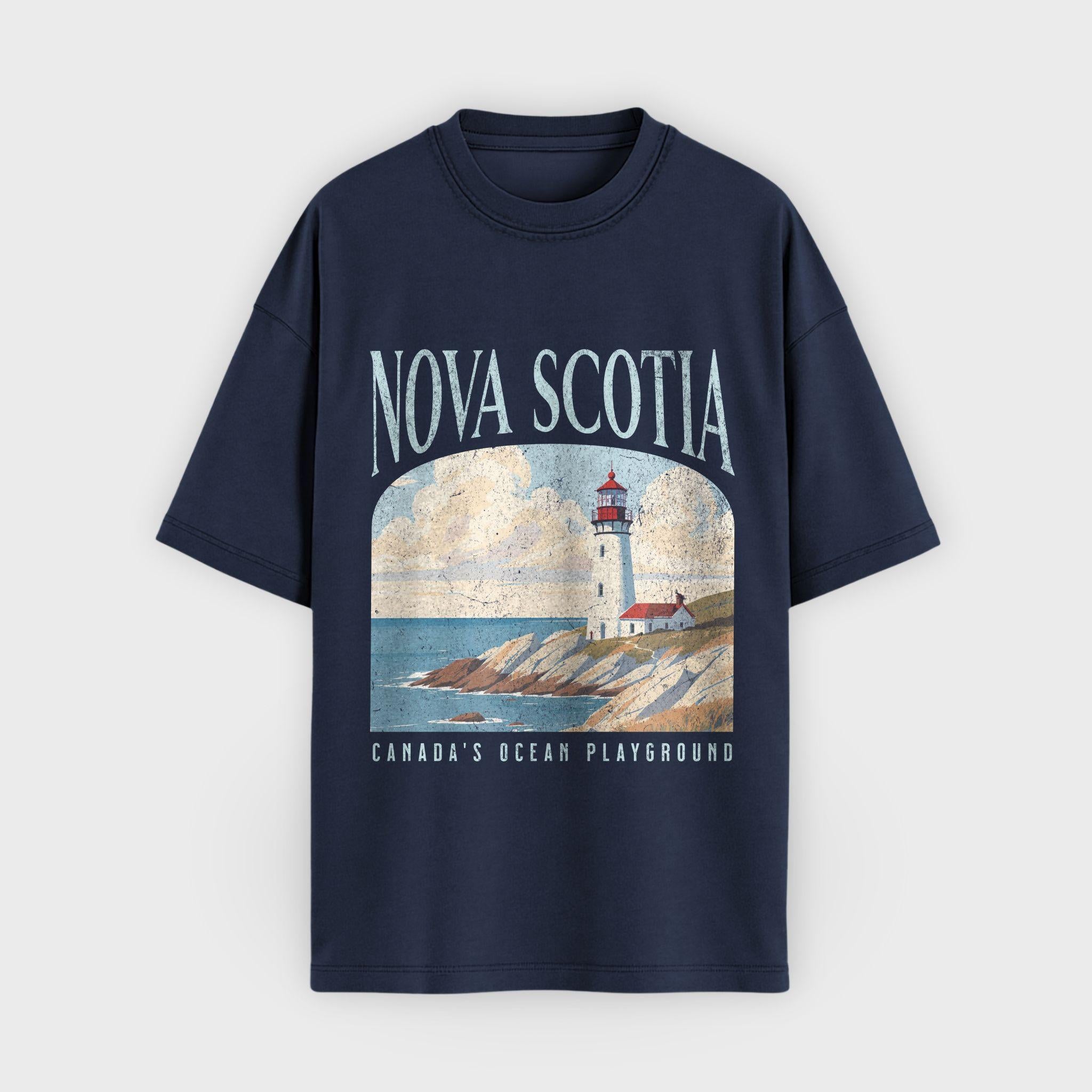 Nova Scotia Lighthouse Graphic T-Shirt