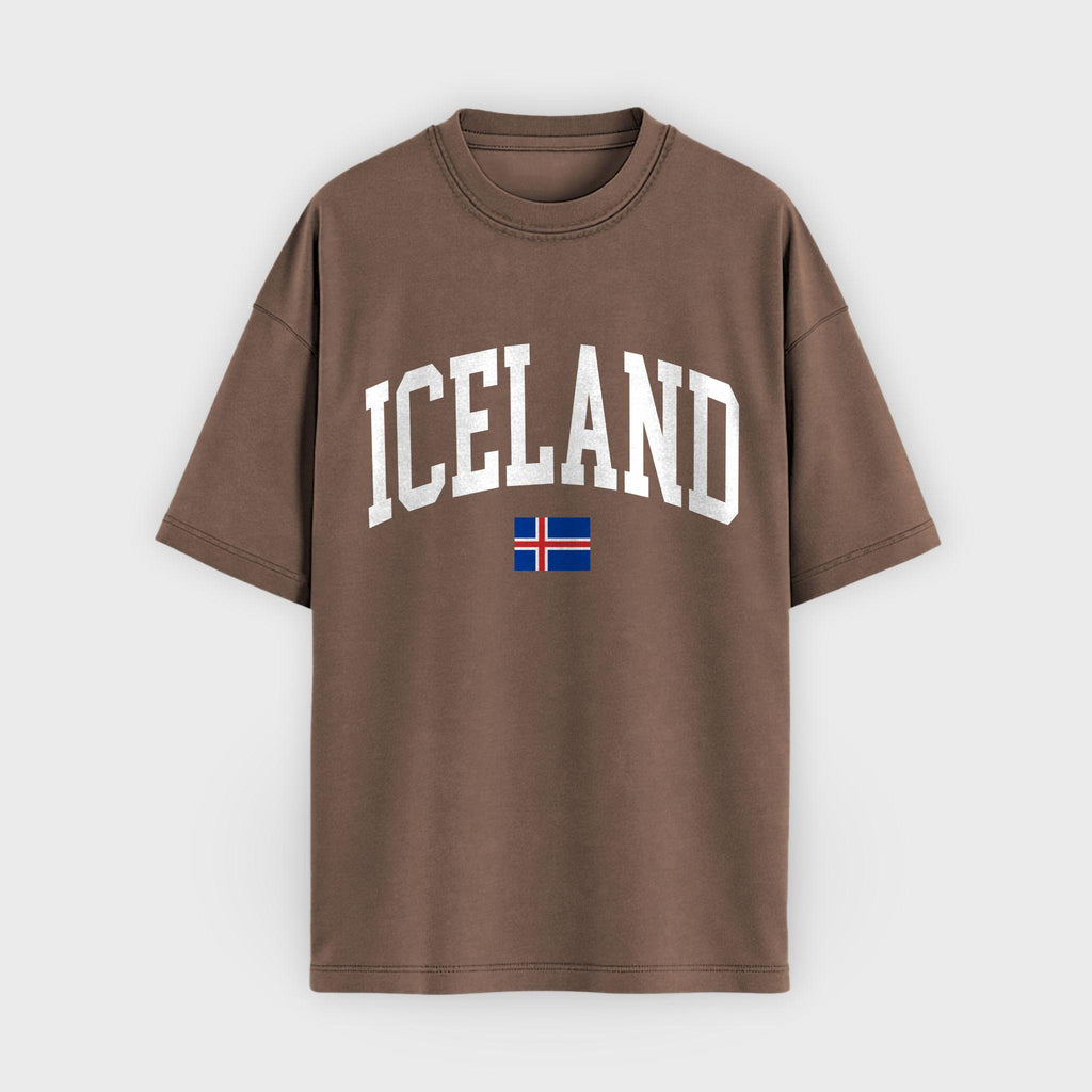 Iceland Collegiate Flag T-Shirt