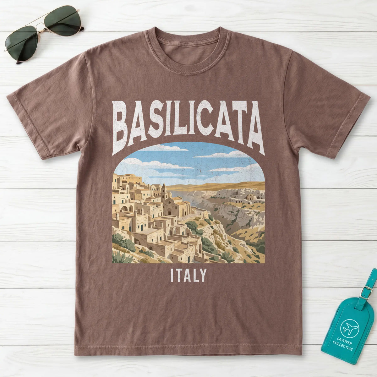 Basilicata Italy Vintage Travel Poster T-Shirt