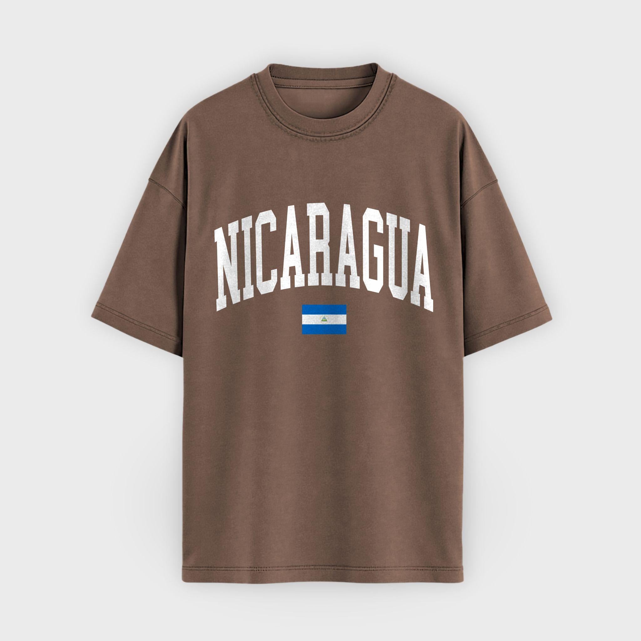 Nicaragua Collegiate Flag T-Shirt