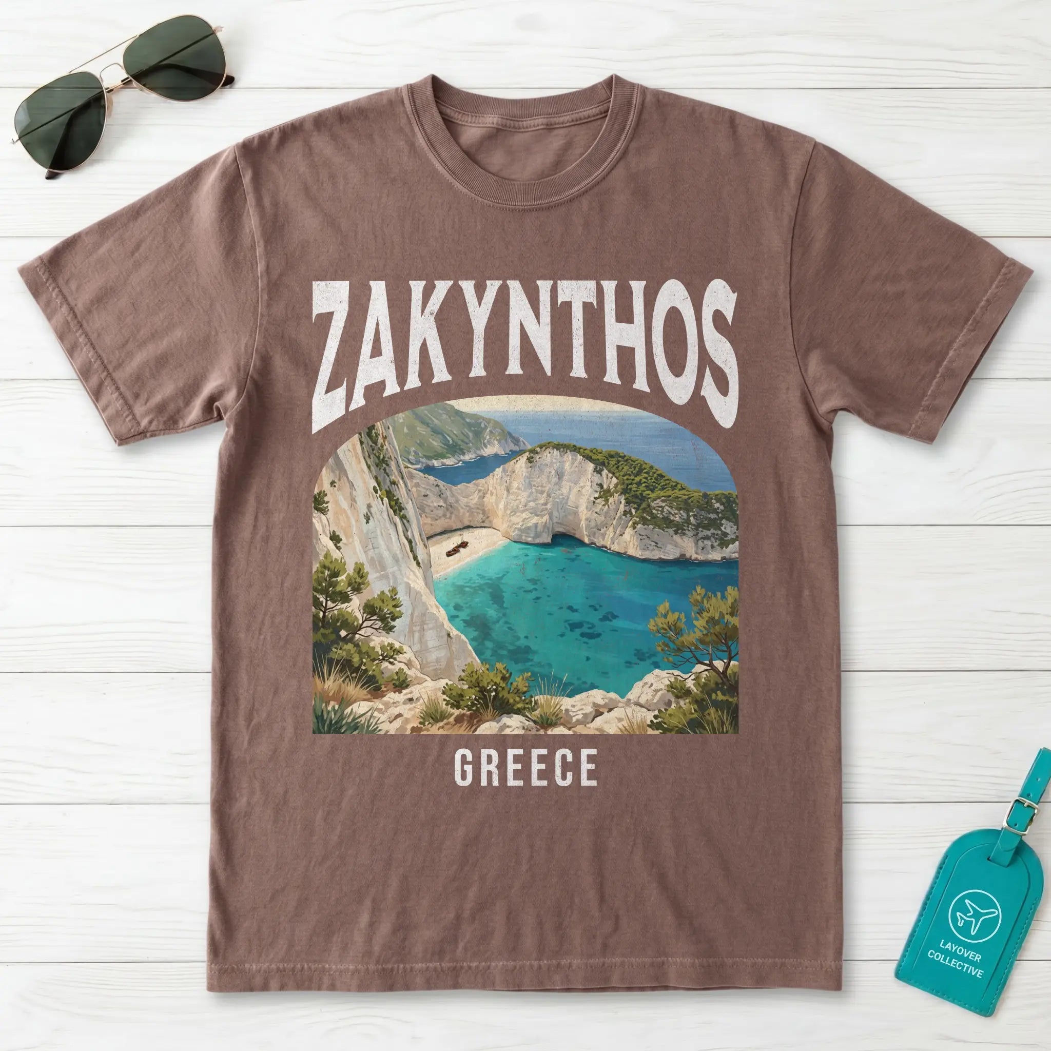 Zakynthos Greece Vintage Travel Poster T-Shirt