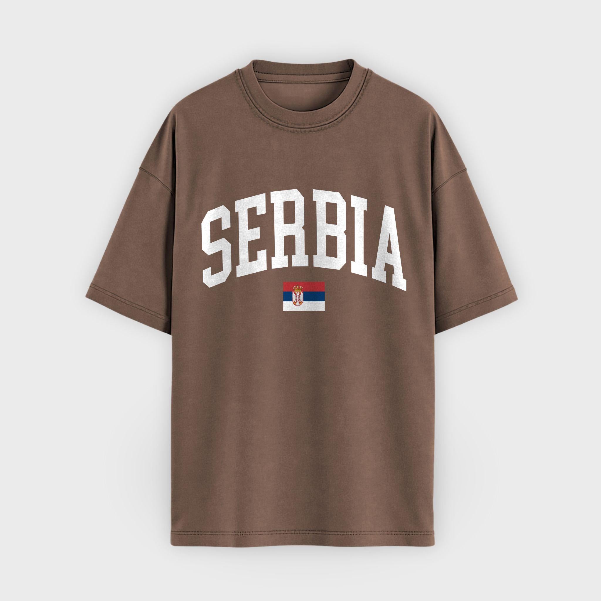 Serbia Collegiate Flag T-Shirt