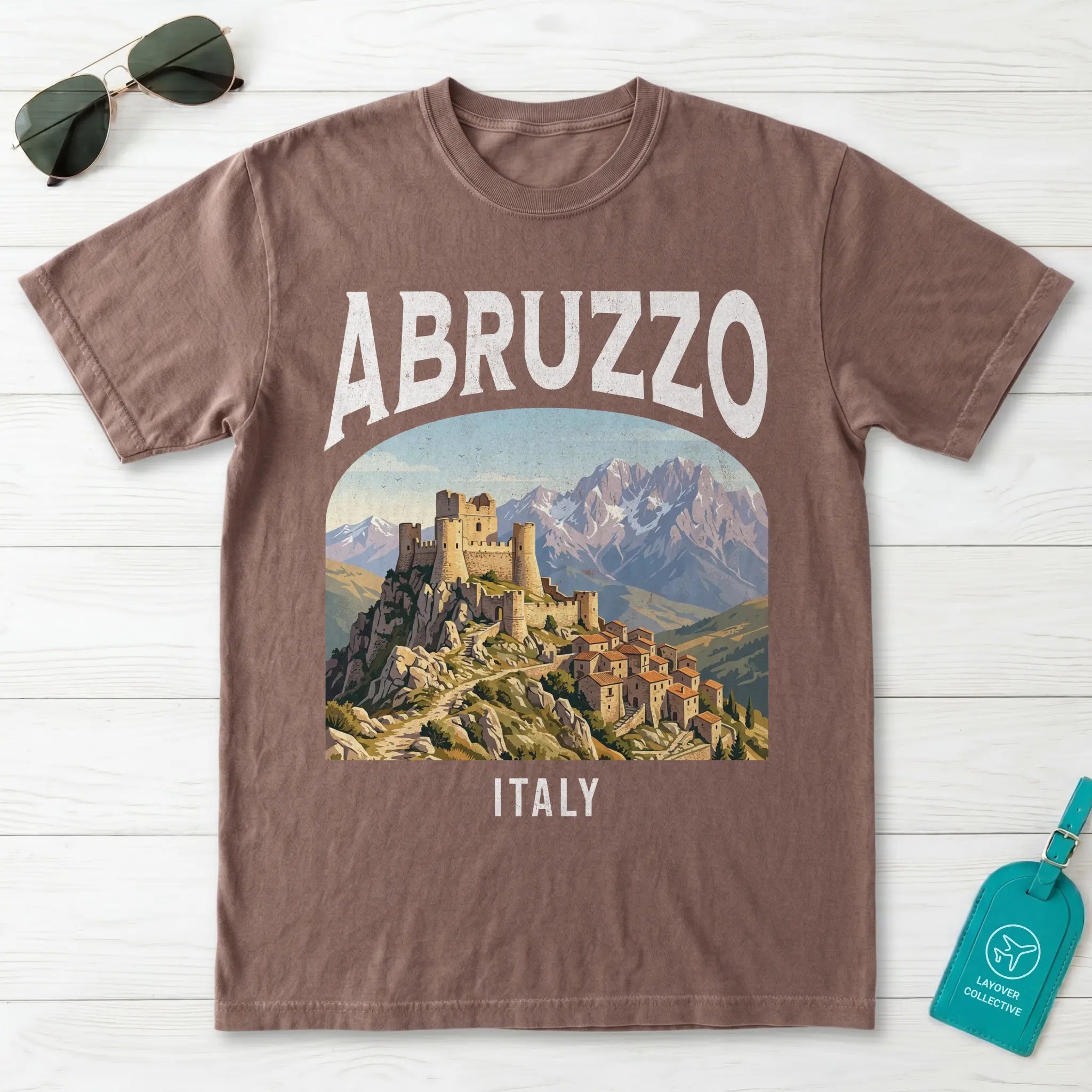 Abruzzo Italy Vintage Travel Poster T-Shirt