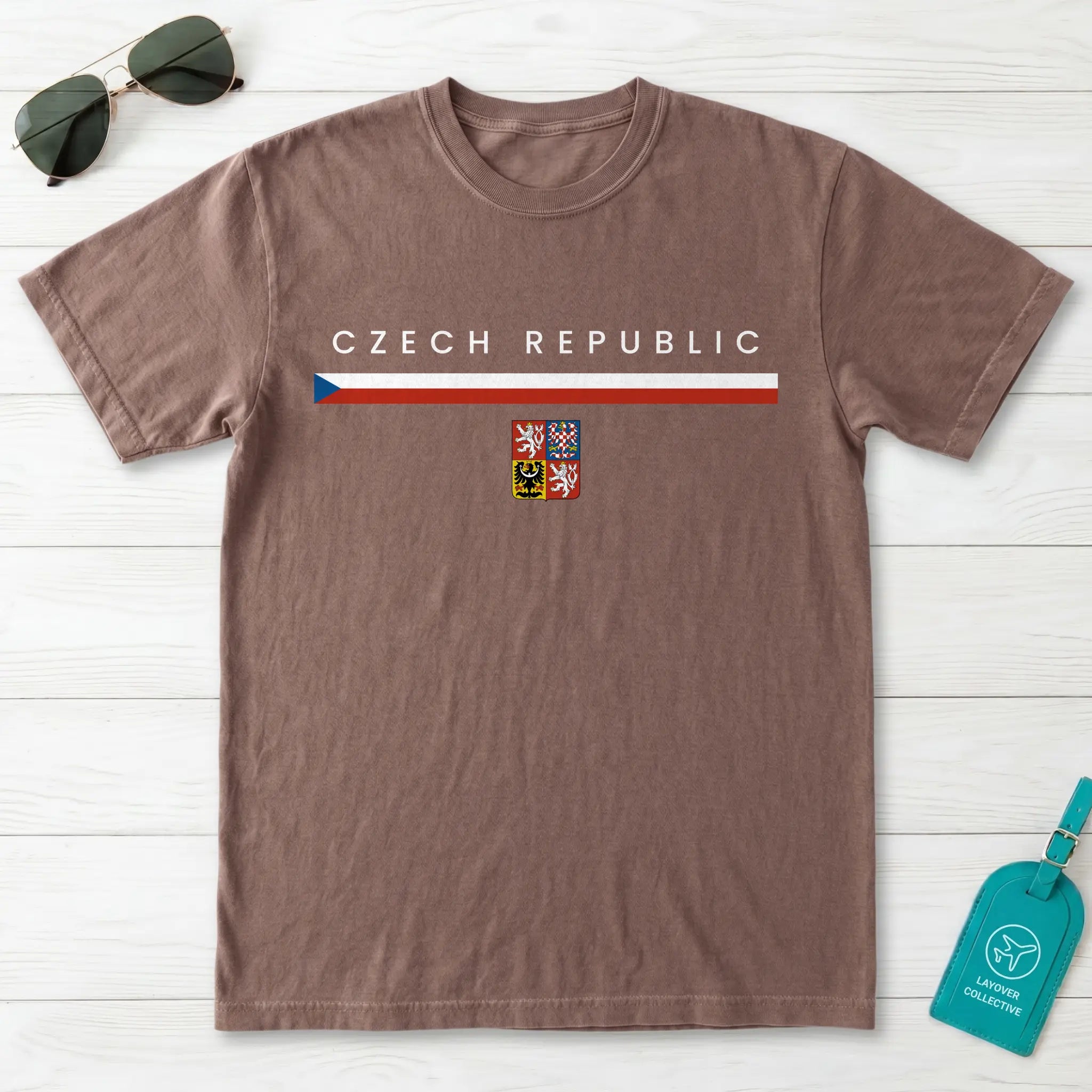 Czech Republic Flagline T-Shirt