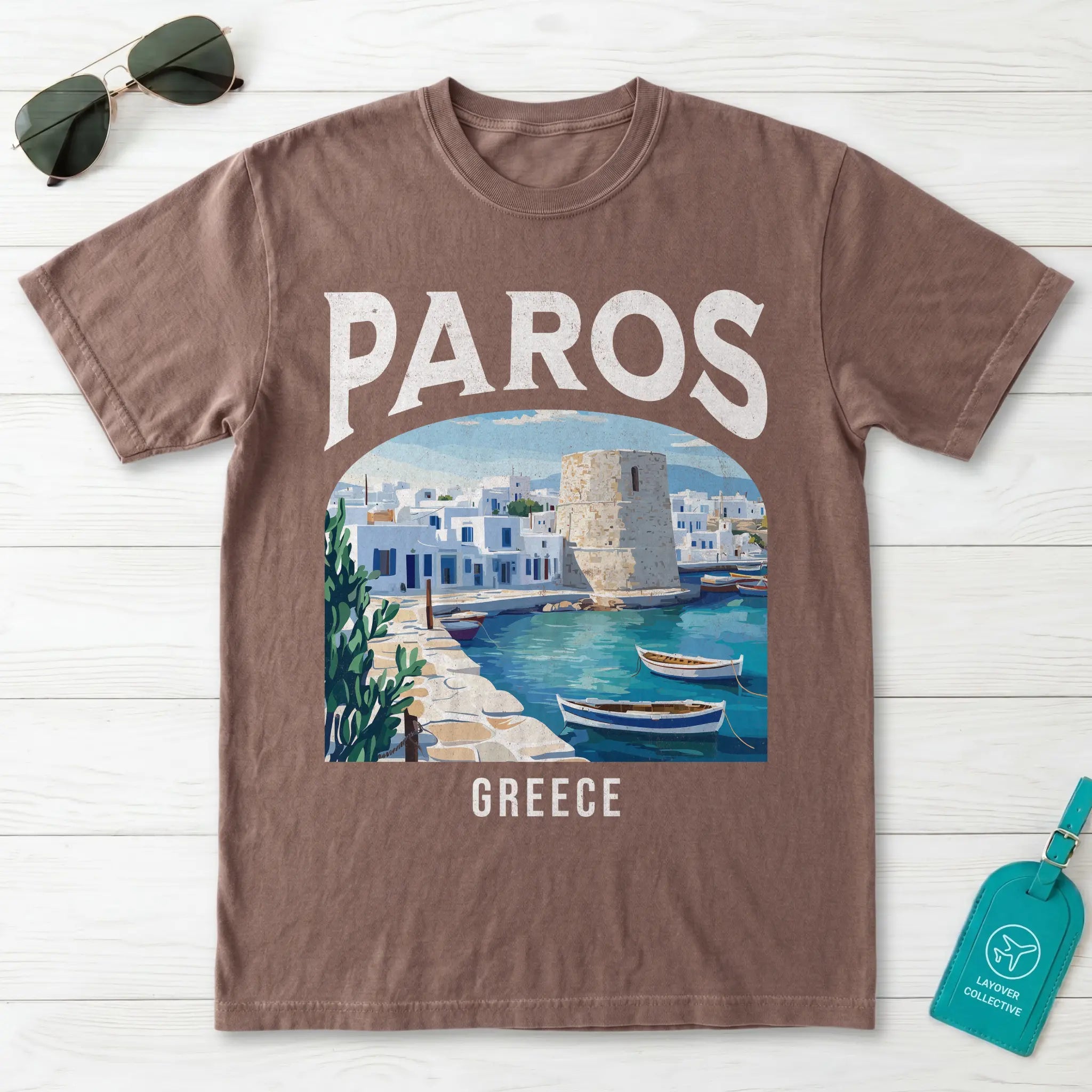 Paros Greece Vintage Travel Poster T-Shirt