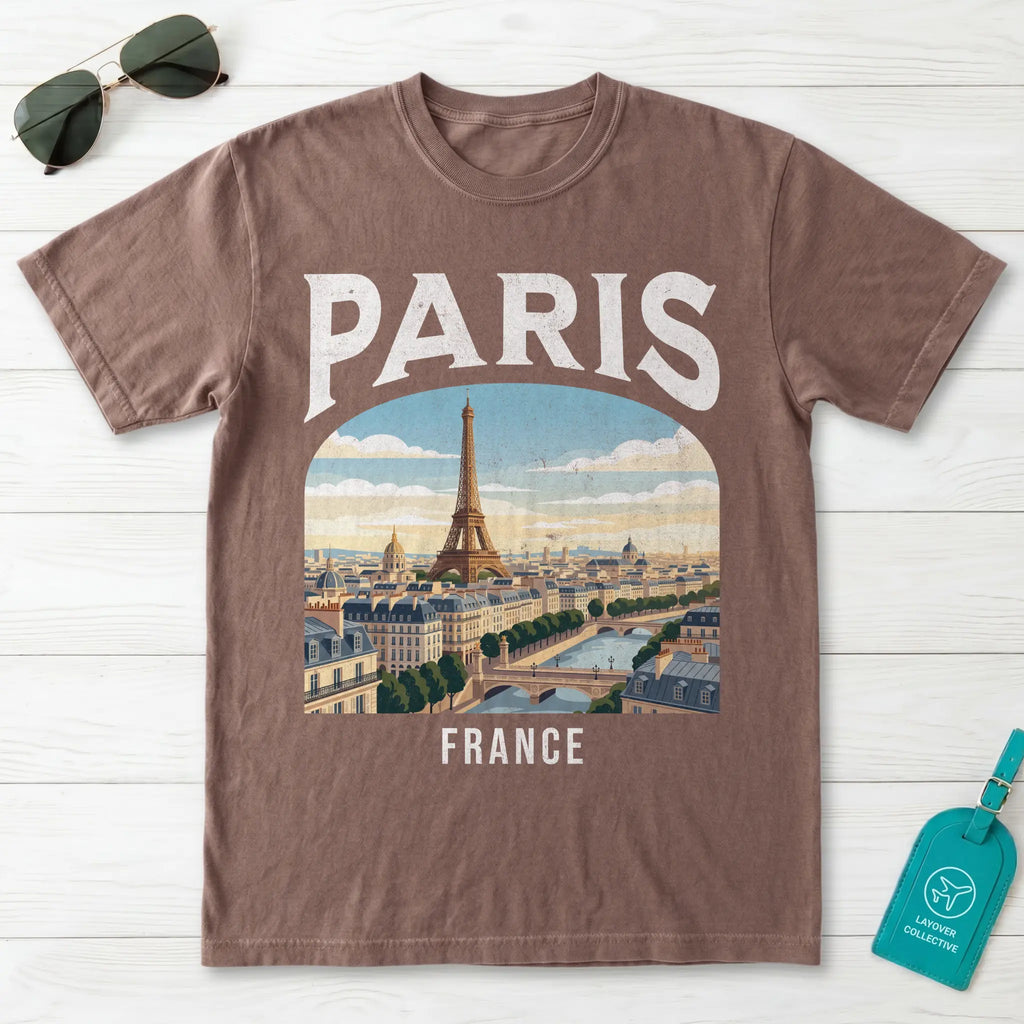 Paris France Vintage Travel Poster T-Shirt