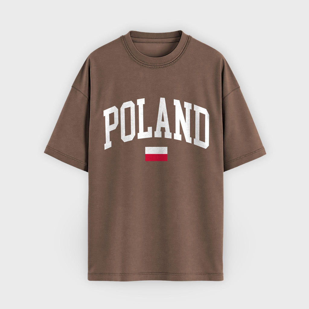 Poland Collegiate Flag T-Shirt