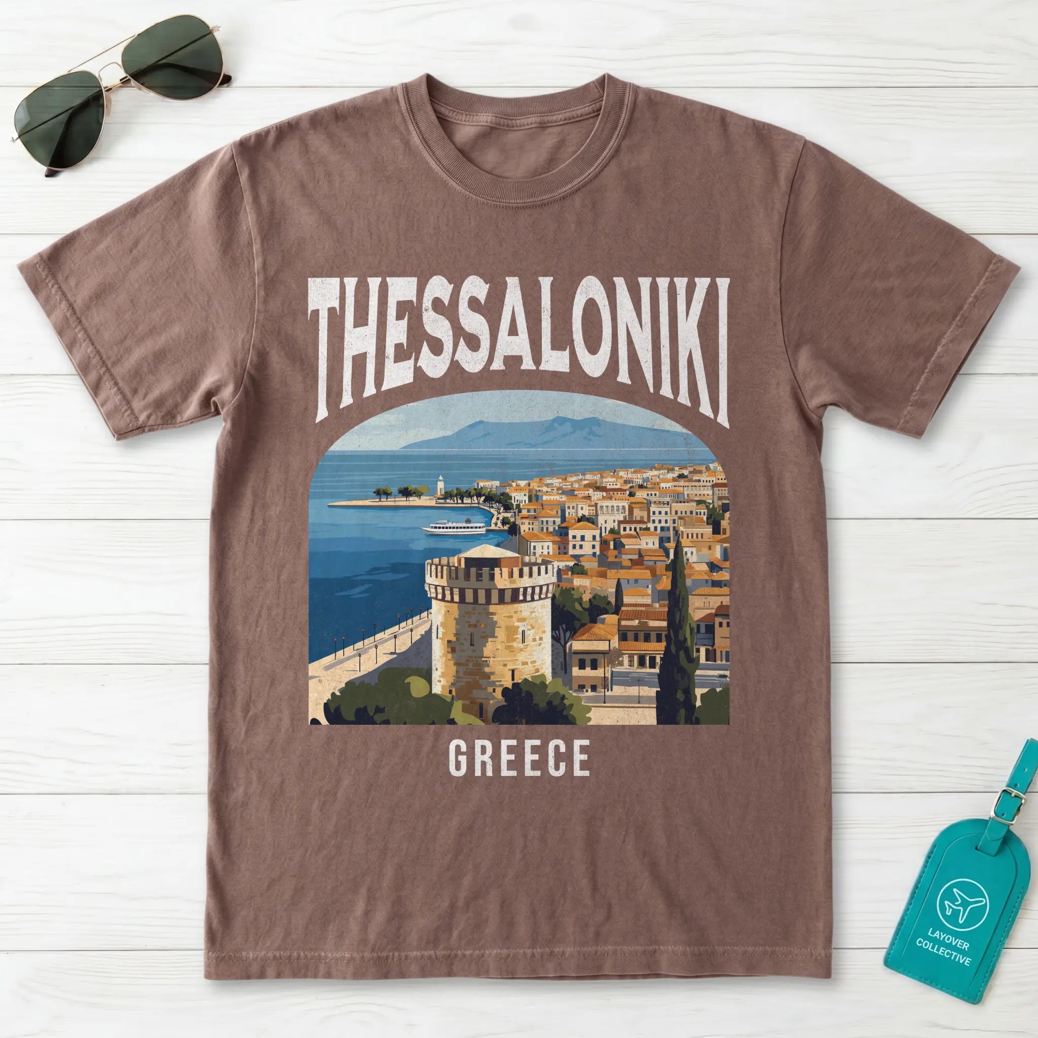 Thessalonki Greece Vintage Travel Poster T-Shirt