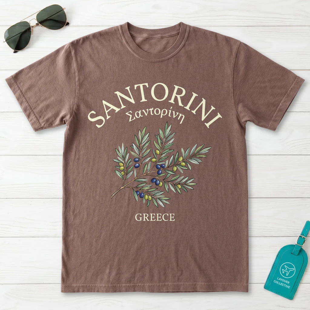 Santorini Olive Branch T-Shirt