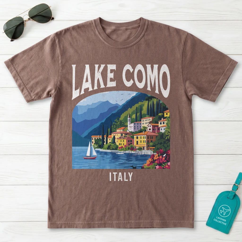 Lake Como Italy Vintage Travel Poster T-Shirt
