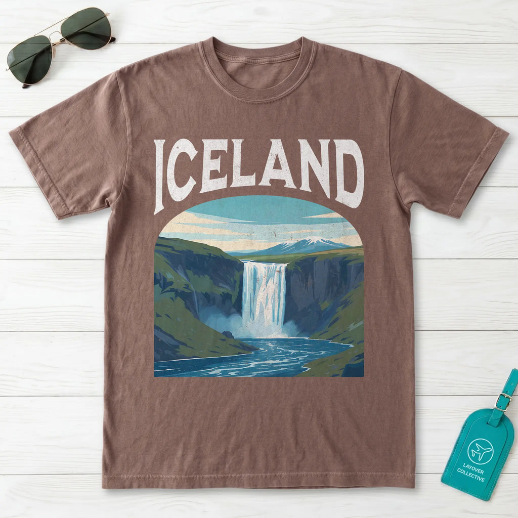Iceland Vintage Travel Poster T-Shirt