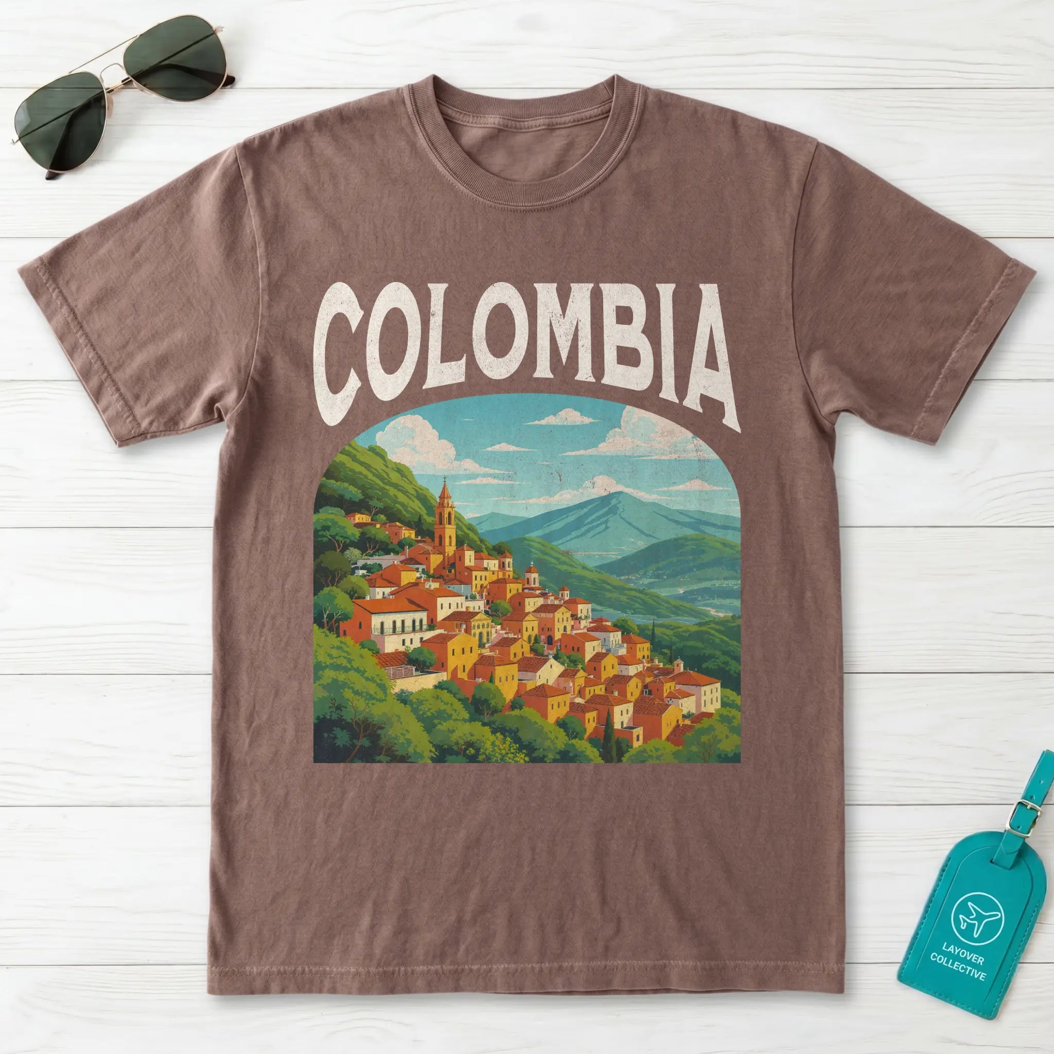 Colombia Vintage Travel Poster T-Shirt