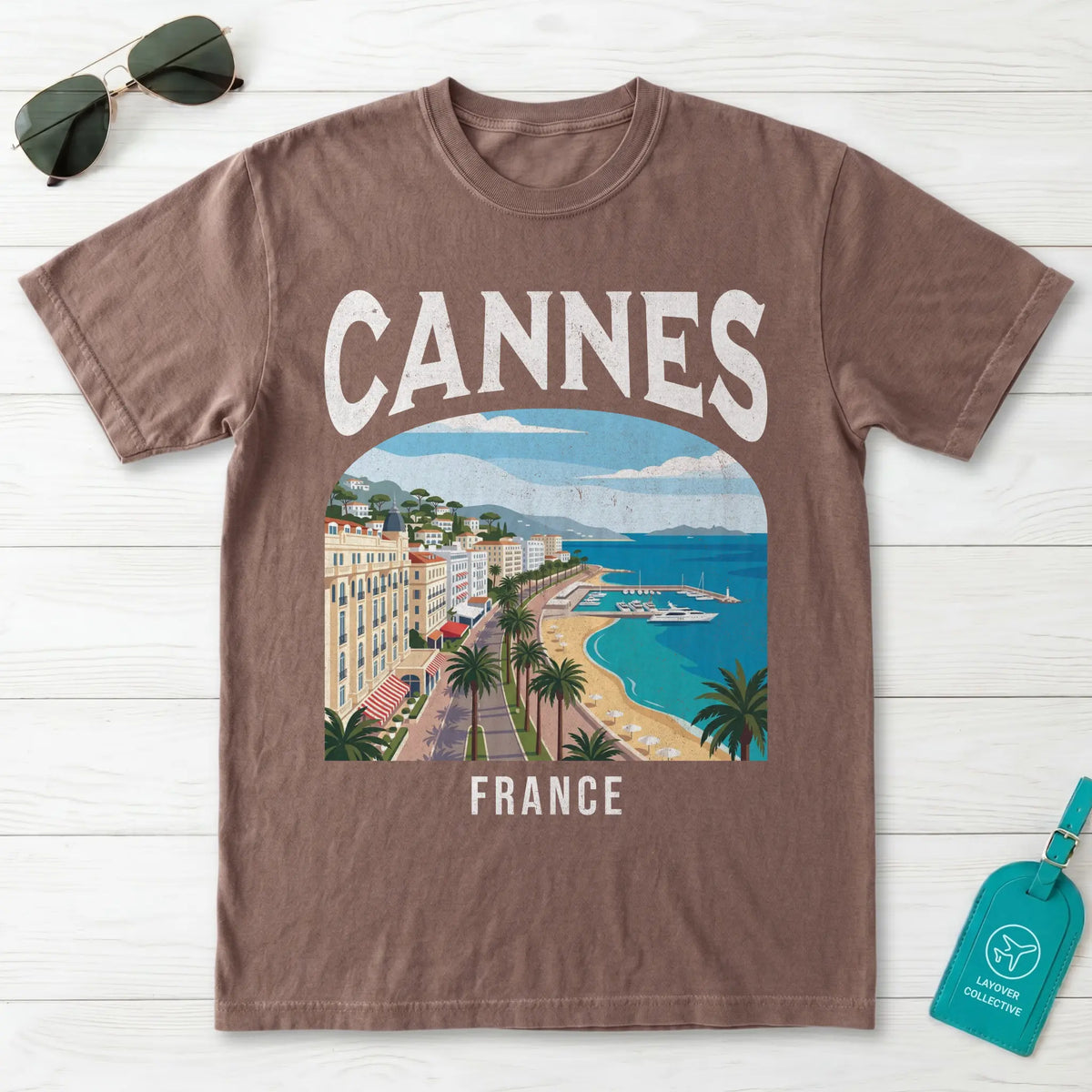 Cannes France Vintage Travel Poster T-Shirt