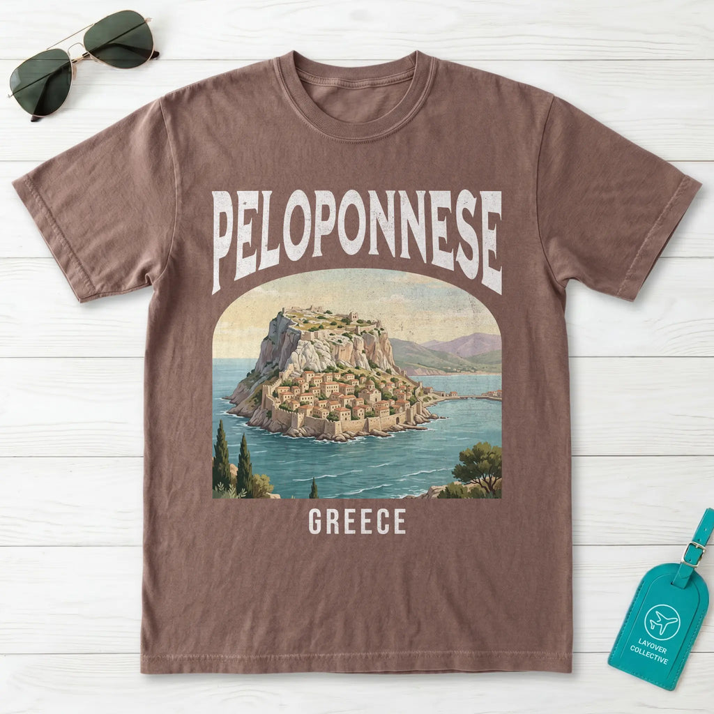 Peloponnese Greece Vintage Travel Poster T-Shirt