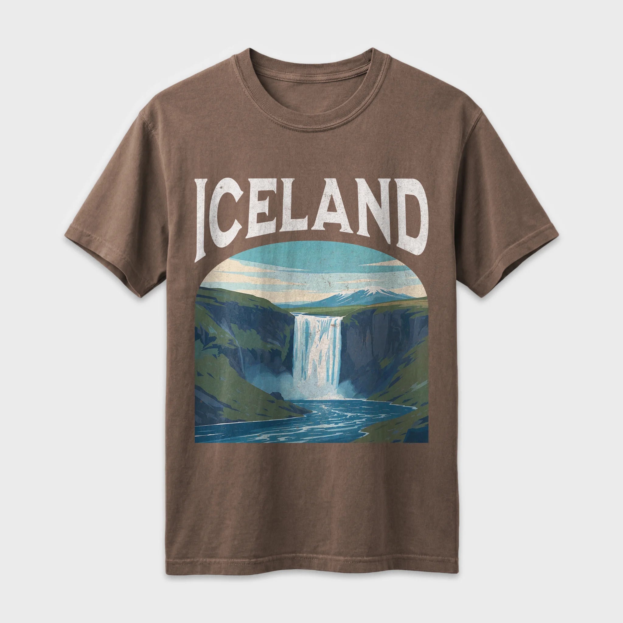 Iceland Vintage Travel Poster T-Shirt
