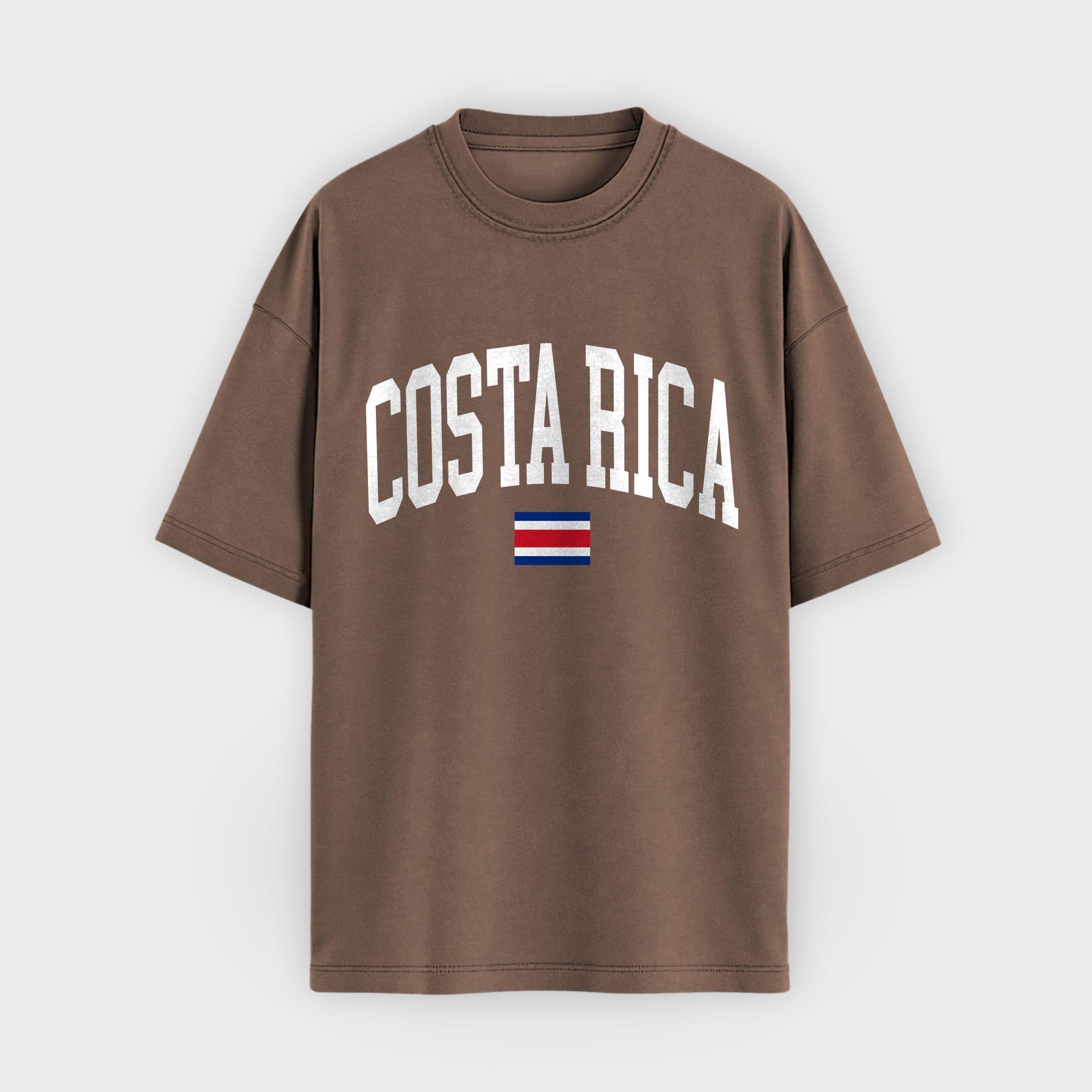 Costa Rica Collegiate Flag T-Shirt