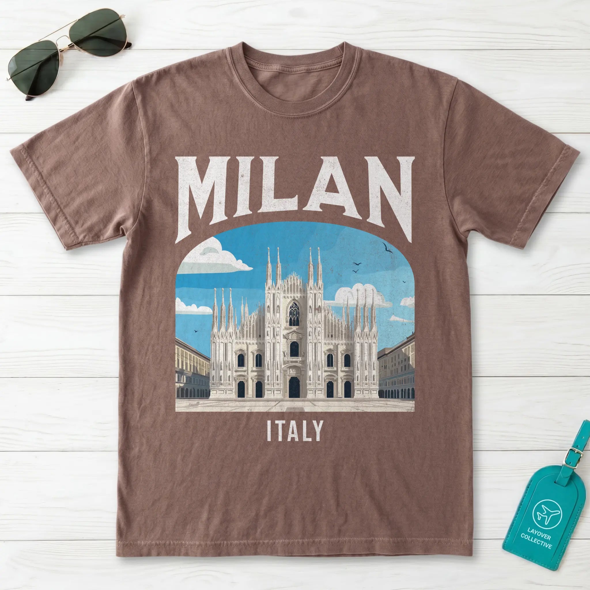Milan Italy Vintage Travel Poster T-Shirt